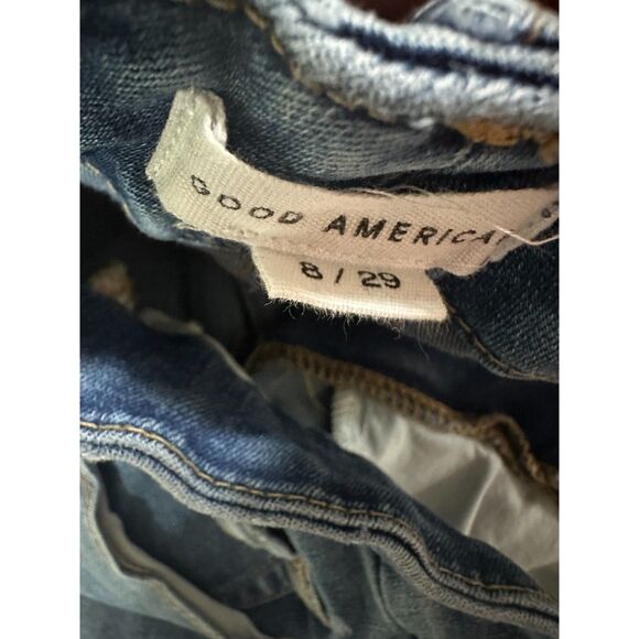 Good American Women's Good Waist High Rise Skinny Jeans Finished Hem Size 8/29 - Picture 2 of 4